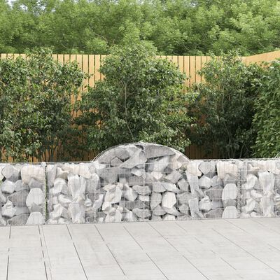 vidaXL Arched Gabion Baskets 25 pcs 78.7"x11.8"x23.6"/31.5" Galvanized Iron