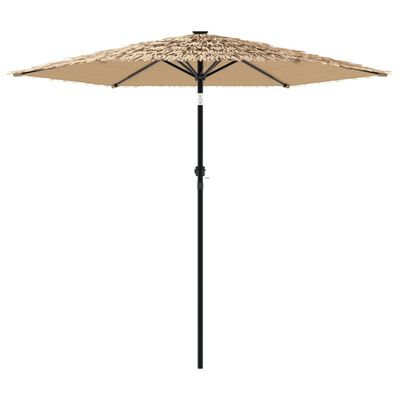 vidaXL Garden Parasol with Steel Pole Brown 87.8"x87.8"x83.9"