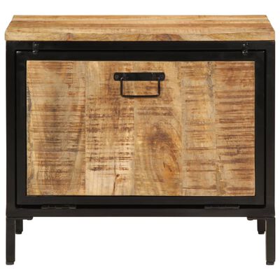 vidaXL Shoe Cabinet 23.6"x13.8"x20.9" Solid Rough Wood Mango