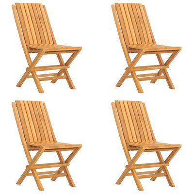 vidaXL 5 Piece Patio Dining Set Solid Wood Teak