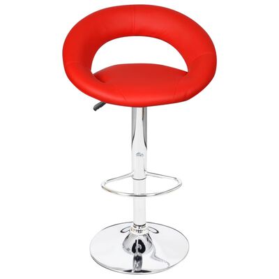 vidaXL Bar Stools 2 pcs Red Faux Leather