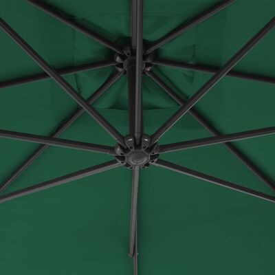 vidaXL Cantilever Garden Parasol with Steel Pole 118.1" Green