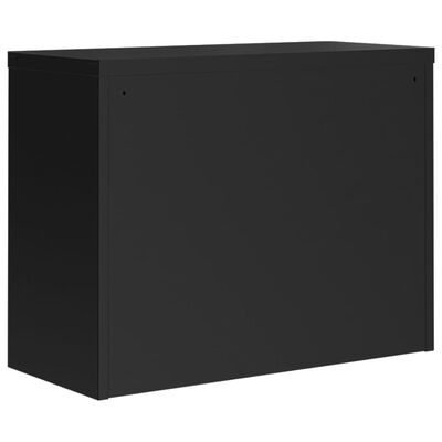 vidaXL File Cabinet Black 35.4"x15.7"x27.6" Steel