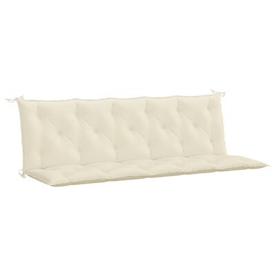 vidaXL Garden Bench Cushion Cream White 70.9"x(19.7"+19.7")x2.8" Oxford Fabric