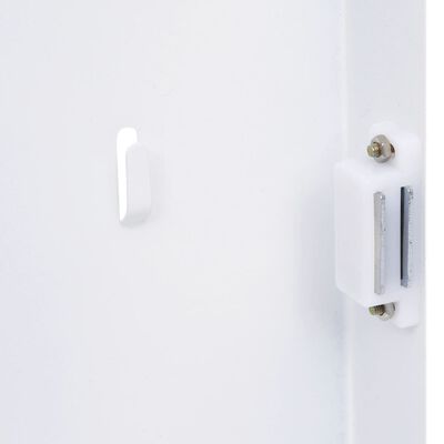 vidaXL Key Box with Magnetic Board White 11.8"x7.9"x1.6"