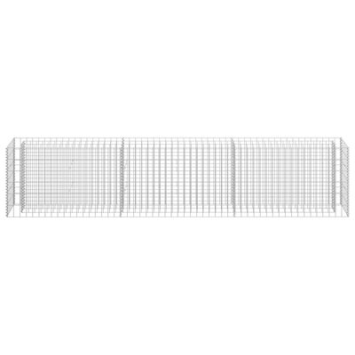 vidaXL Gabion Raised Bed Galvanized Steel 106.3"x11.8"x23.6"