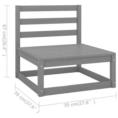 vidaXL 11 Piece Patio Lounge Set Solid Pinewood