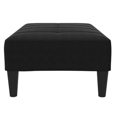 vidaXL Footstool Black 30.3"x21.7"x12.2" Velvet