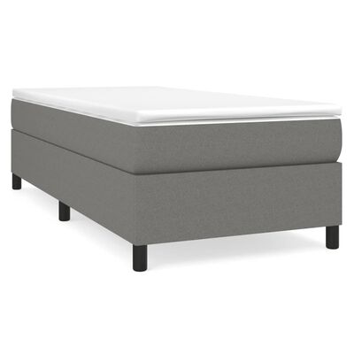 vidaXL Bed Frame Dark Gray 39.4"x74.8" Twin Fabric