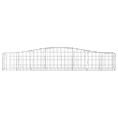 vidaXL Arched Gabion Basket 157.5"x19.7"x23.6"/31.5" Galvanized Iron