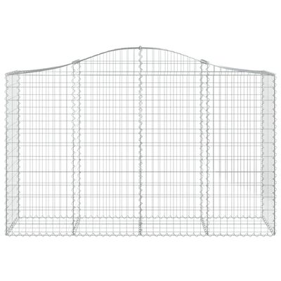 vidaXL Arched Gabion Baskets 12 pcs 78.7"x19.7"x47.2"/55.1" Galvanized Iron