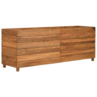 vidaXL Raised Bed 59.1"x15.7"x21.7" Recycled Teak Wood and Steel