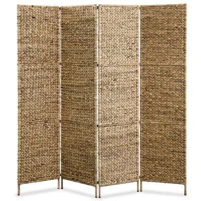 vidaXL 4-Panel Room Divider 60.6"x63" Water Hyacinth