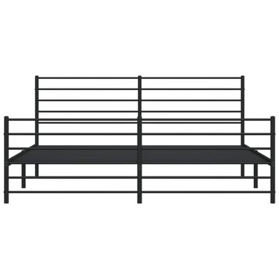 vidaXL Metal Bed Frame without Mattress with Footboard Black 72"x83.9"