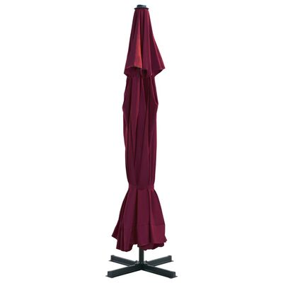 vidaXL Garden Parasol with Aluminum Pole 196.9" Bordeaux Red