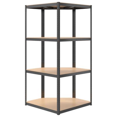 vidaXL 4-Layer Shelves 4 pcs Anthracite Steel&Engineered Wood