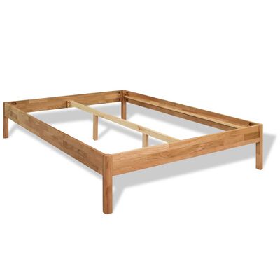 vidaXL Bed Frame 59.8"x79.9" Queen Solid Wood Oak