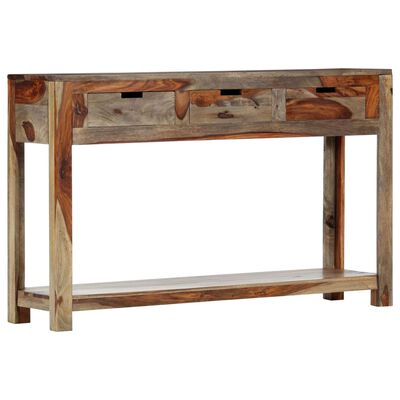 vidaXL Console Table with 3 Drawers 47.2"x11.8"x29.5" Solid Sheesham Wood