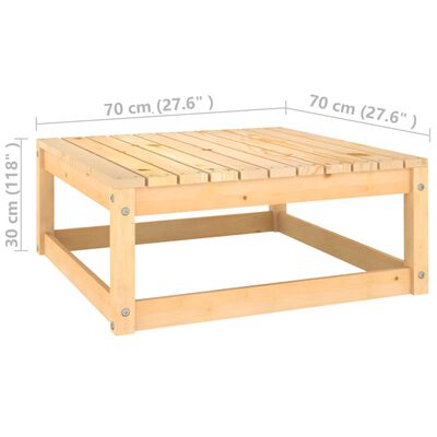 vidaXL 2 Piece Patio Lounge Set Solid Wood Pine