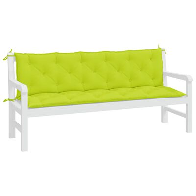 vidaXL Garden Bench Cushion Bright Green 70.9"x(19.7"+19.7")x2.8" Oxford Fabric