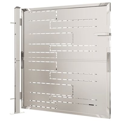 vidaXL Garden Gate 39.4"x39.4" Stainless Steel