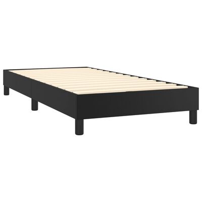 vidaXL Bed Frame Black 39.4"x79.9" Twin XL Faux Leather