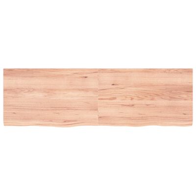 vidaXL Bathroom Countertop Light Brown 63"x19.7"x(0.8"-1.6") Treated Solid Wood