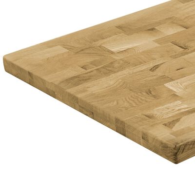 vidaXL Table Top Solid Oak Wood Rectangular 1.7" 55.1"x23.6"