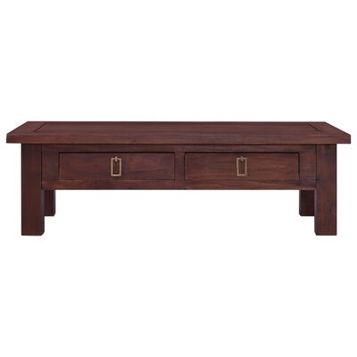 vidaXL Coffee Table Classical Brown 39.4"x19.7"x11.8" Solid Mahogany Wood