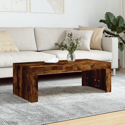 vidaXL Coffee Table Smoked Oak 40.2"x19.7"x14.2" Engineered Wood