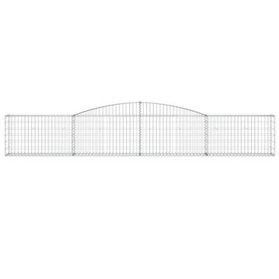 vidaXL Arched Gabion Basket 157.5"x11.8"x23.6"/31.5" Galvanized Iron