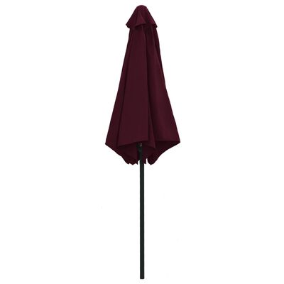 vidaXL Garden Parasol with Aluminum Pole 106.3"x96.9" Bordeaux Red