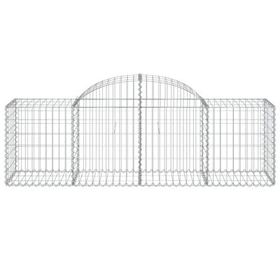 vidaXL Arched Gabion Baskets 11 pcs 78.7"x19.7"x23.6"/31.5" Galvanized Iron