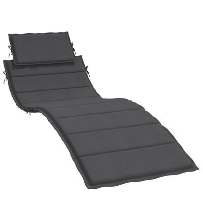 vidaXL Sun Lounger Cushion Melange Anthracite 73.2"x22.8"x1.2" Fabric