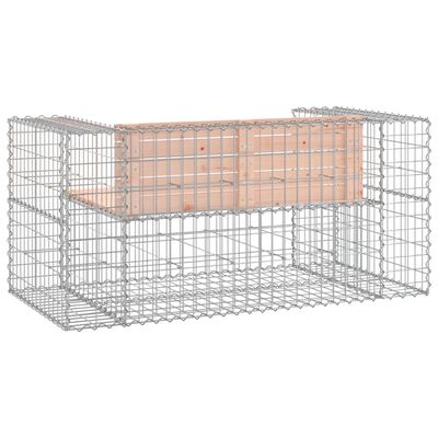 vidaXL Patio Bench Gabion Design 56.3"x28"x25.8" Solid Wood Douglas