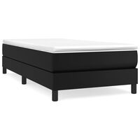 vidaXL Bed Frame Black 39.4"x74.8" Twin Faux Leather