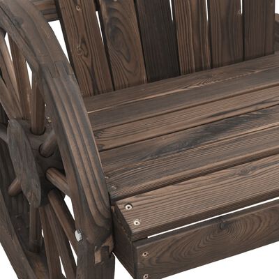 vidaXL Patio Adirondack Chair 2-Seater Solid Wood Fir