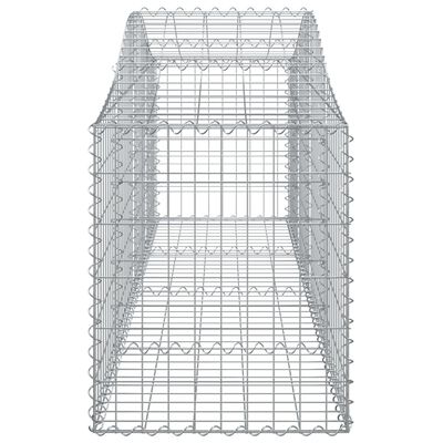 vidaXL Arched Gabion Baskets 9 pcs 78.7"x19.7"x23.6"/31.5" Galvanized Iron