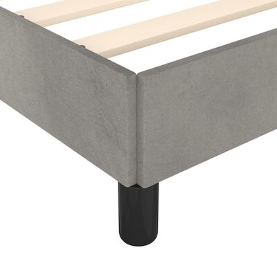 vidaXL Bed Frame Light Gray 72"x83.9" California King Velvet