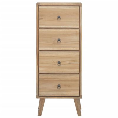 vidaXL Chest of Drawers 15.7"x11.8"x39.4" Solid Wood Teak