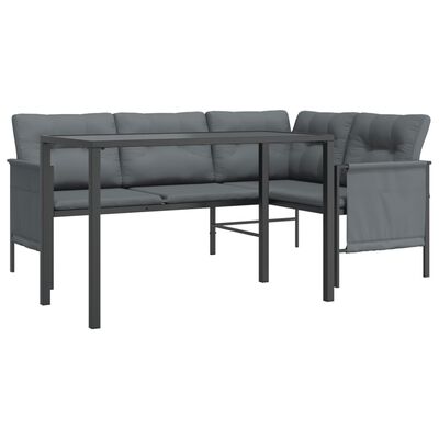 vidaXL 2 Piece Patio Dining Set Anthracite Steel