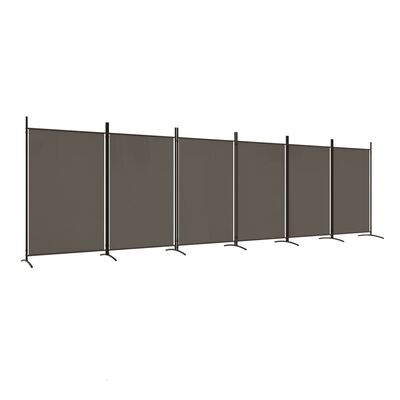 vidaXL 6-Panel Room Divider Anthracite 204.7"x70.9" Fabric