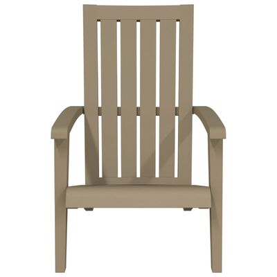 vidaXL Patio Adirondack Chair Light Brown Polypropylene