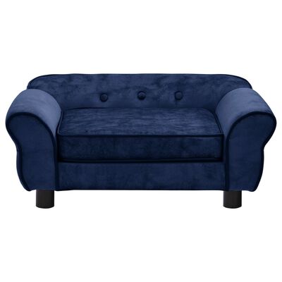 vidaXL Dog Sofa Blue 28.3"x17.7"x11.8" Plush