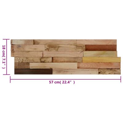 vidaXL Wall Cladding Panels 10 pcs 11.1 ft² Recycled Teak Wood