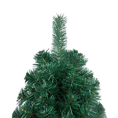 vidaXL Artificial Half Pre-lit Christmas Tree with Ball Set Green 82.7"