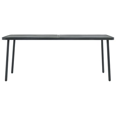 vidaXL Patio Table Dark Gray 70.9"x32.7"x28.3" Steel