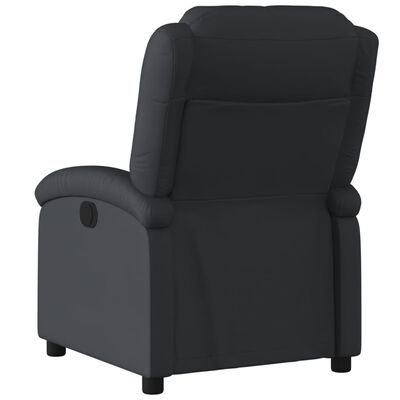 vidaXL Recliner Chair Black Real Leather