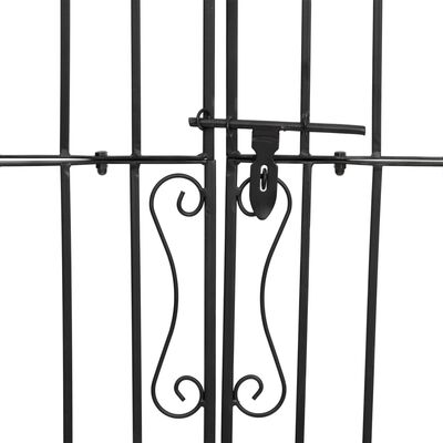 vidaXL Garden Gate Black 47.6"x3.1"x70.9" Wrought Iron