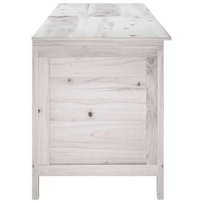 vidaXL Patio Storage Box White 78.1"x19.7"x22.2" Solid Wood Fir